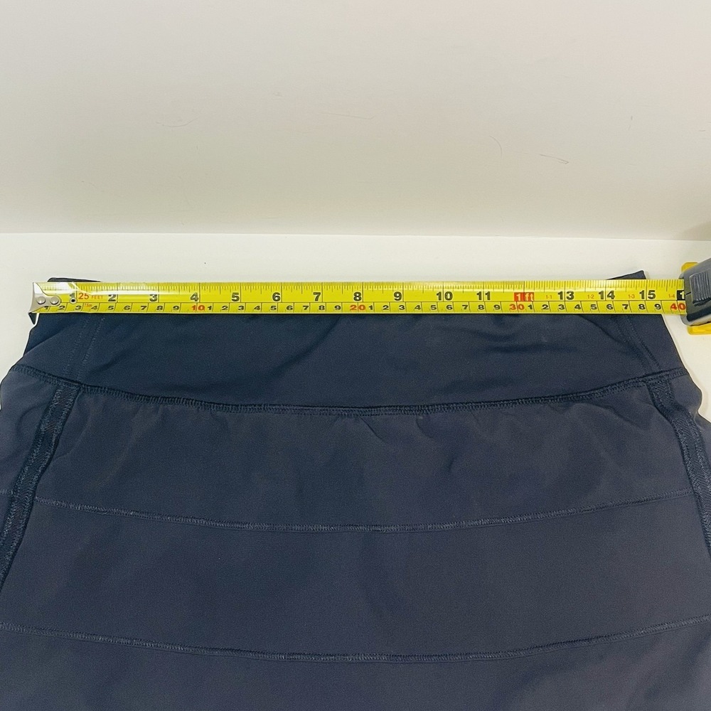 Lululemon Pace Rival Skirt Size 8 Black Mid-Rise Skort Gym Tennis Pickleball - Picture 9 of 10